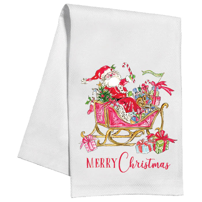 Merry Christmas Santa Kitchen Towel