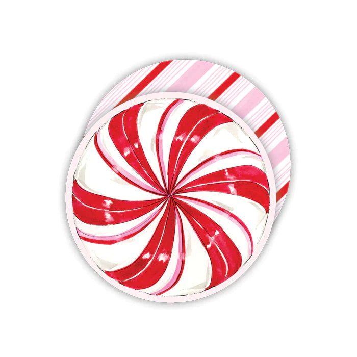 Pink Peppermint Round Coaster
