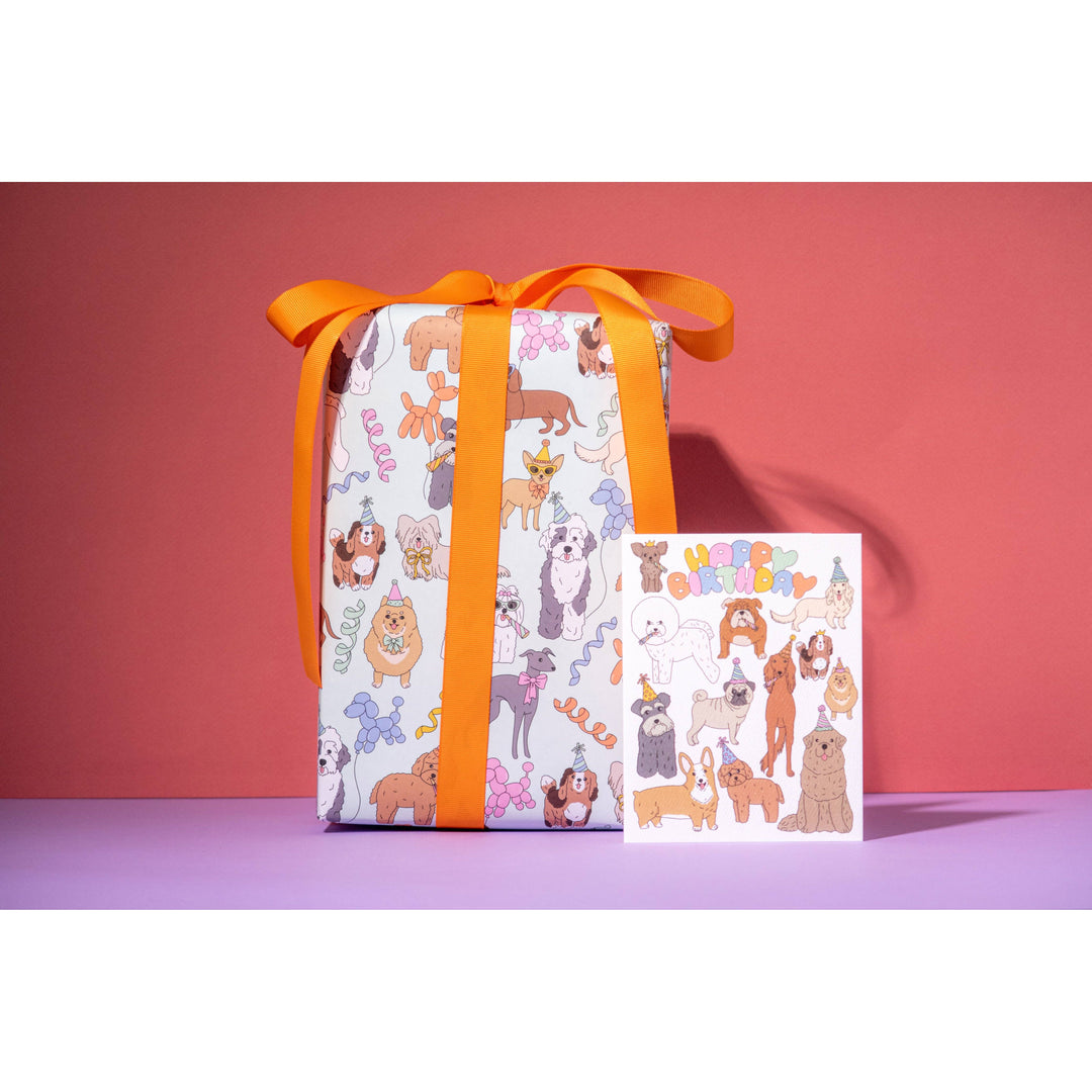 Birthday Dogs Gift Wrap Rolls