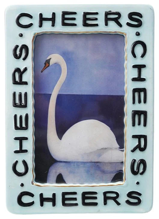 Stoneware Photo Frame "Cheers"
