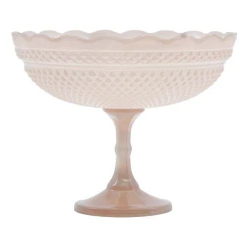 Pressed Glass Scalloped Footed Bowl