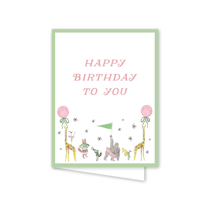 Animal Parade Birthday Card