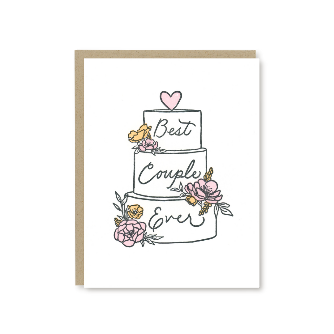 Best Couple Ever Wedding Cake Card