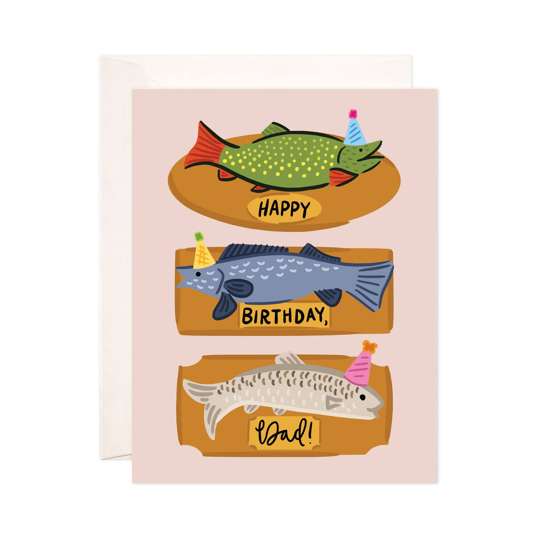 Dad Birthday Fishes Greeting Card