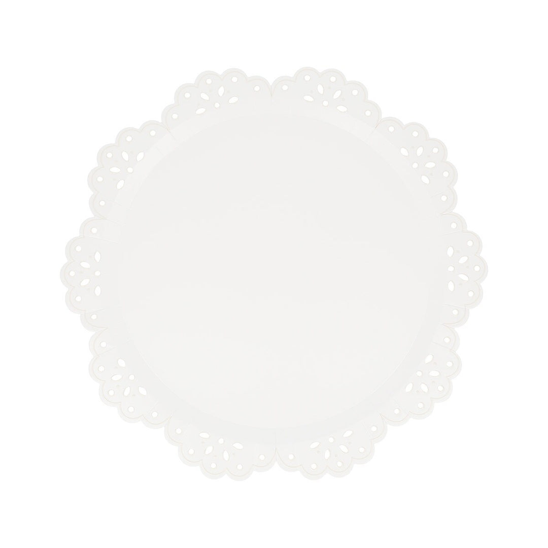 Broderie Anglaise Lace White Side Plates