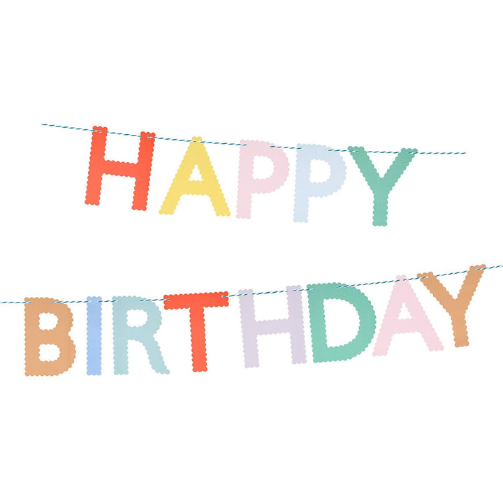 Scallop Bright Happy Birthday Garland