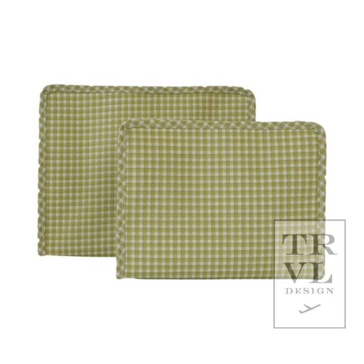 Rodeo Check Cactus Zip Pouch Roadie Large