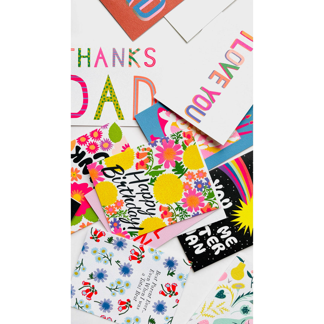 Groovy Floral Thank You Note Card