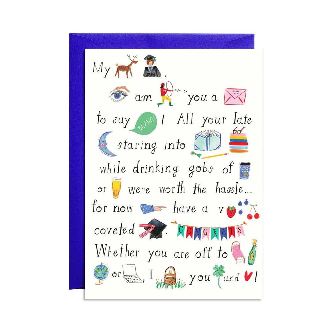 Grad Hieroglyphics Greeting Card