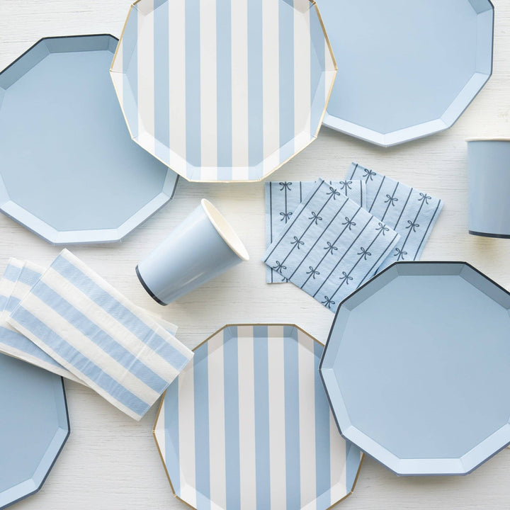 Sky Blue Cabana Stripe Guest Towels