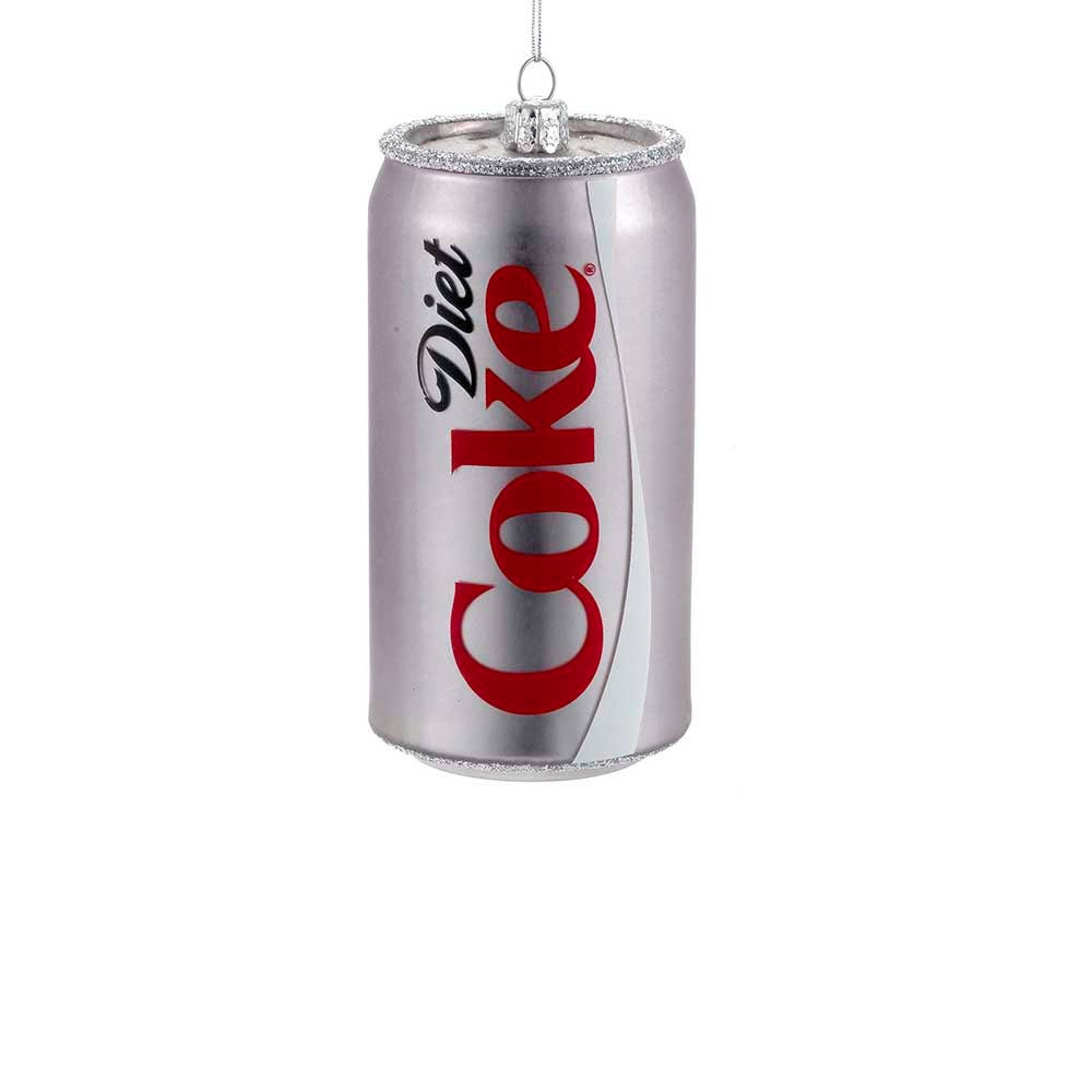 Glass Diet Coke Can Ornament