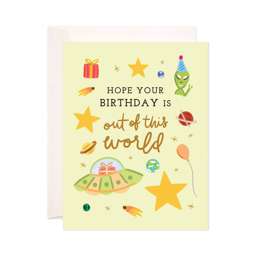 Out of this World Bday Greeting Card