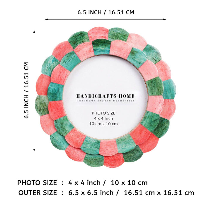 Green & Red Scalloped Picture Frame