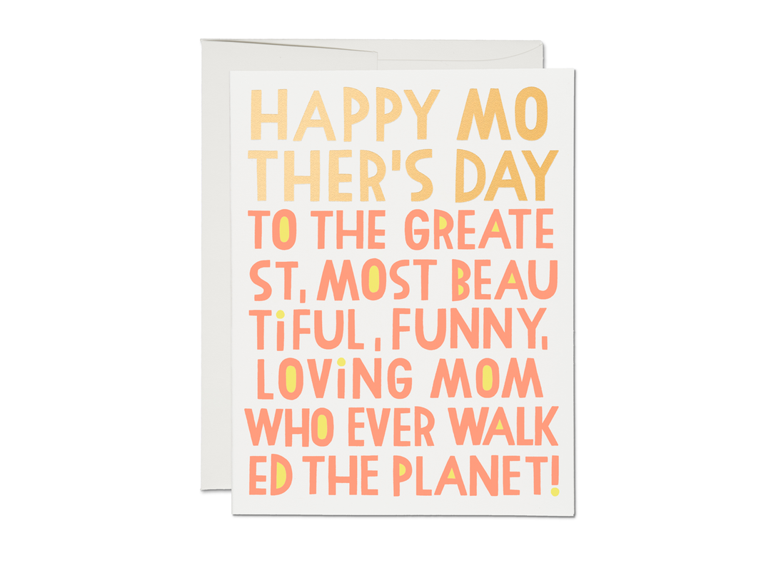 Greatest Mom Mother's Day Card