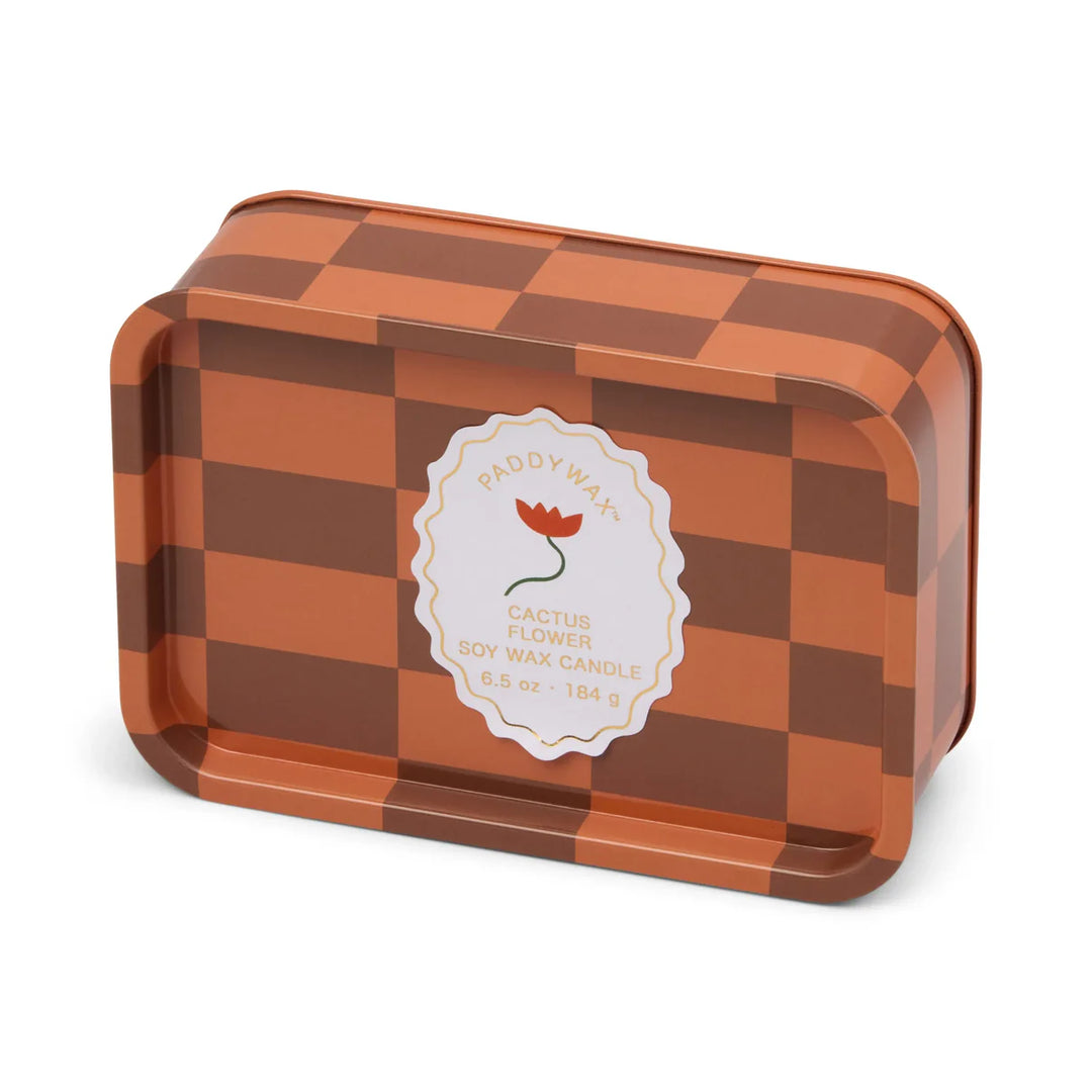 Cactus Flower Tin Candle