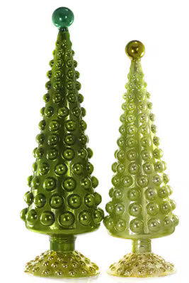 Large Hobnail Trees Set of 2 - Chartreuse