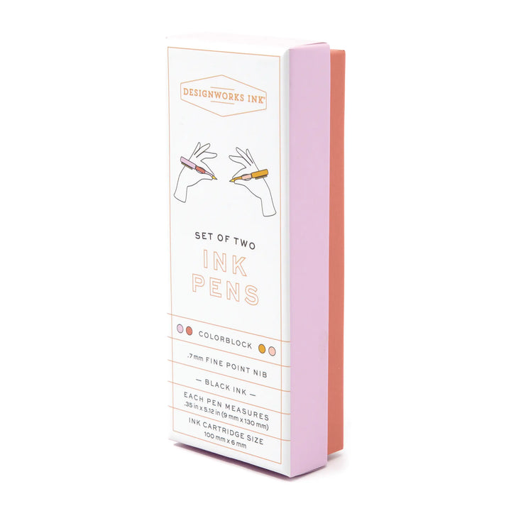 Rosewood + Blush Color Block Pens