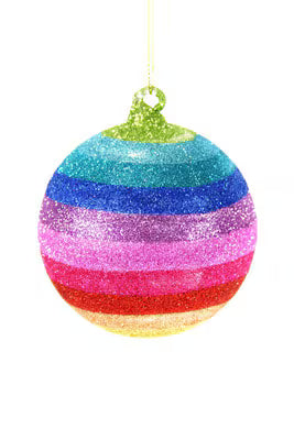 Glitter Rainbow Ball Bauble