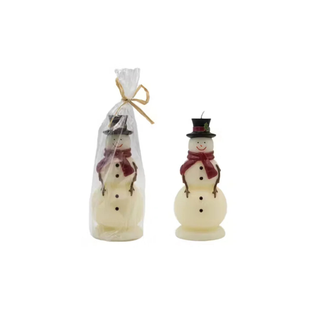 Snowman Shaped Candle