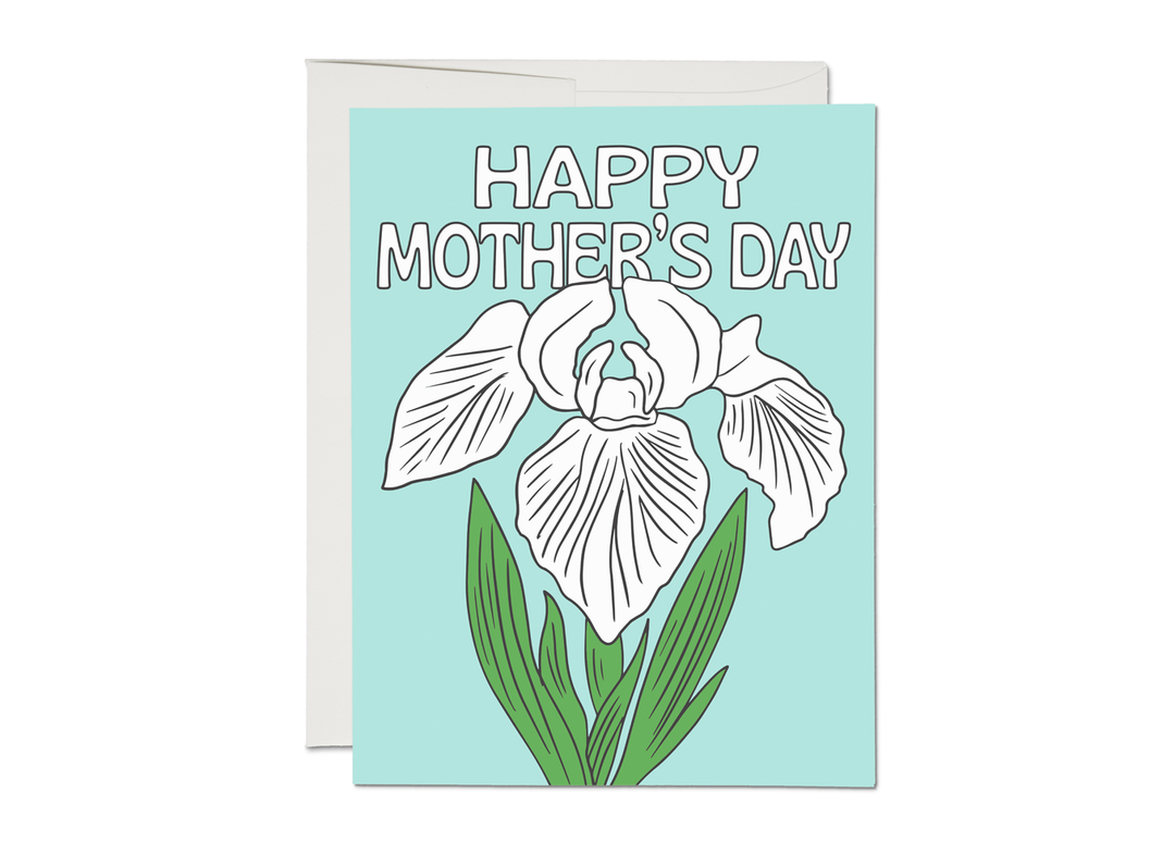 White Iris Mother's Day Card