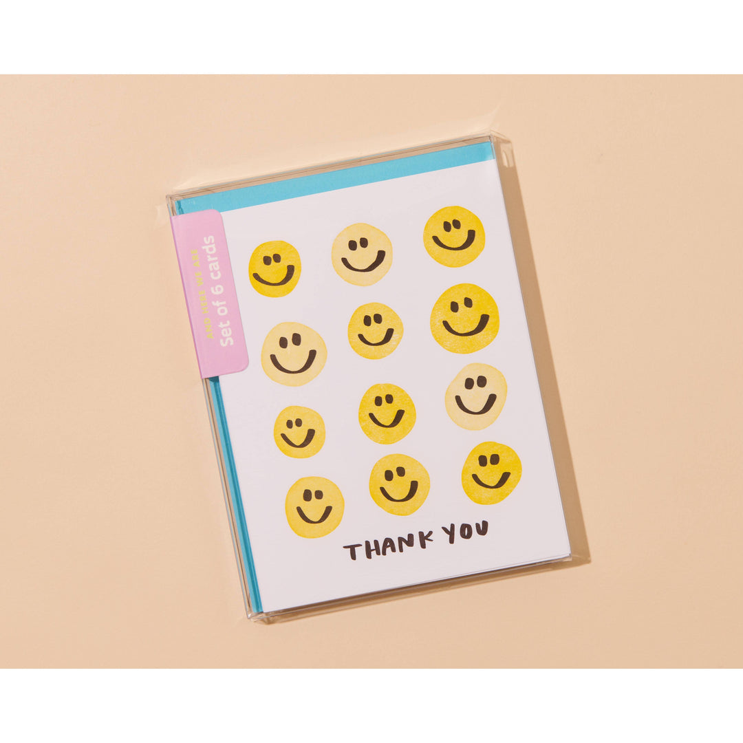 Smiley Thanks Greeting Card
