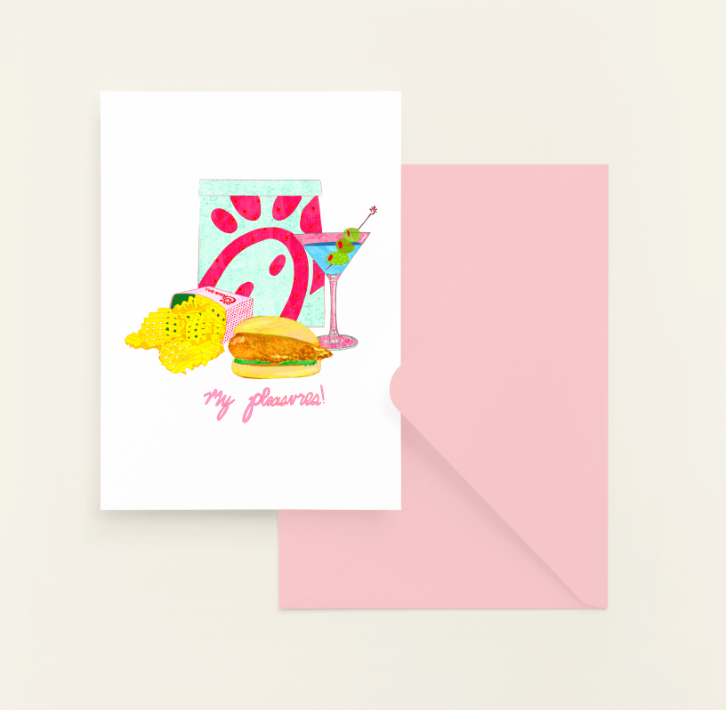 My Pleasures Greeting Card