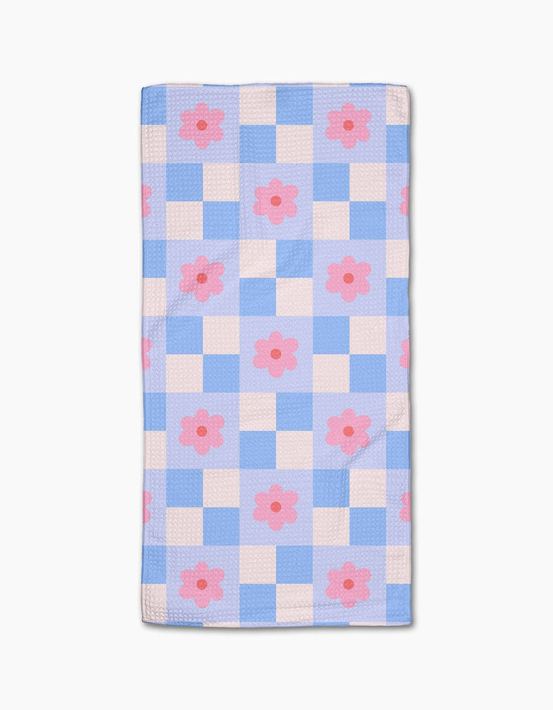 Blue Checkered Florals Bar Towel