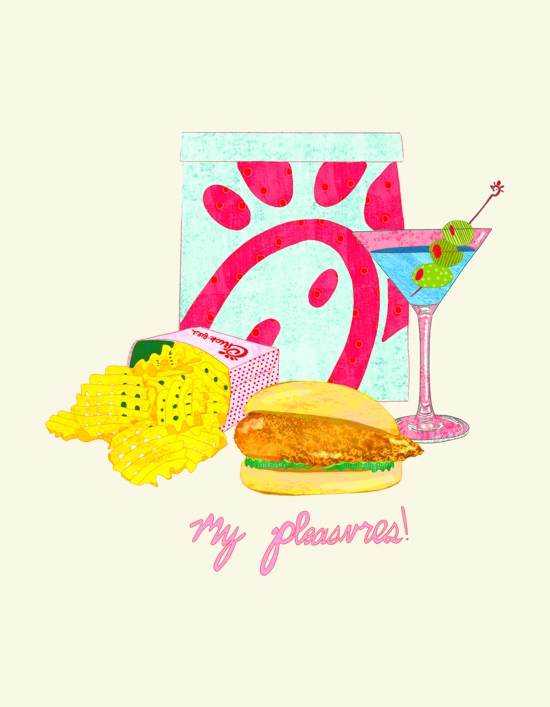 My Pleasures Art Print: Small