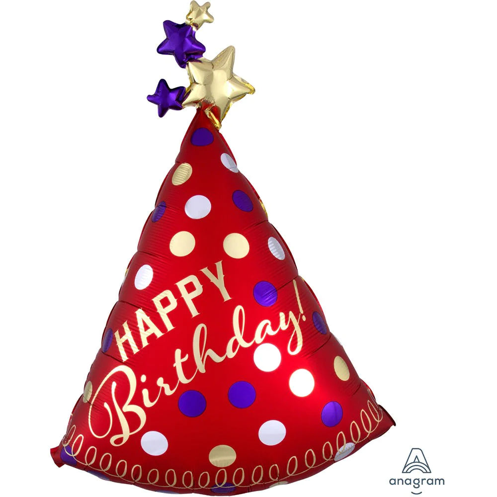 Red Satin Party Hat
