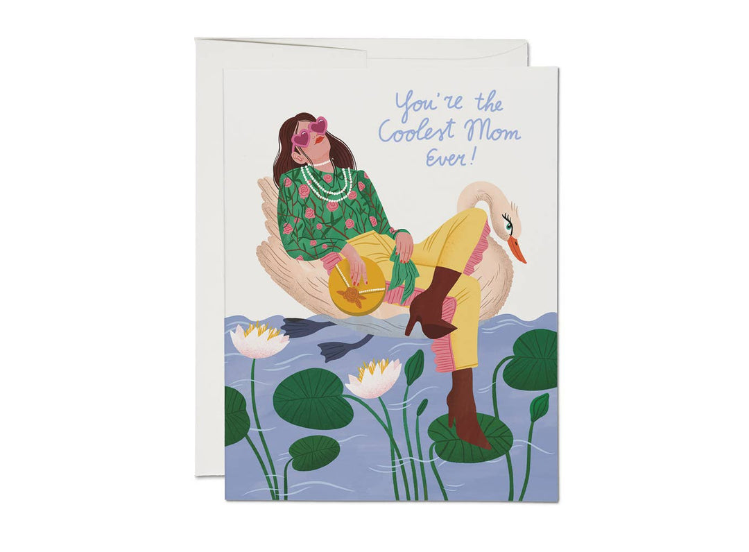 Swan Mother Mother's Day Card