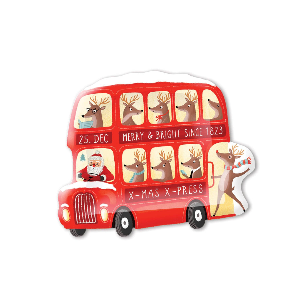 Dear Rodolph Bus Shaped Paper Plate
