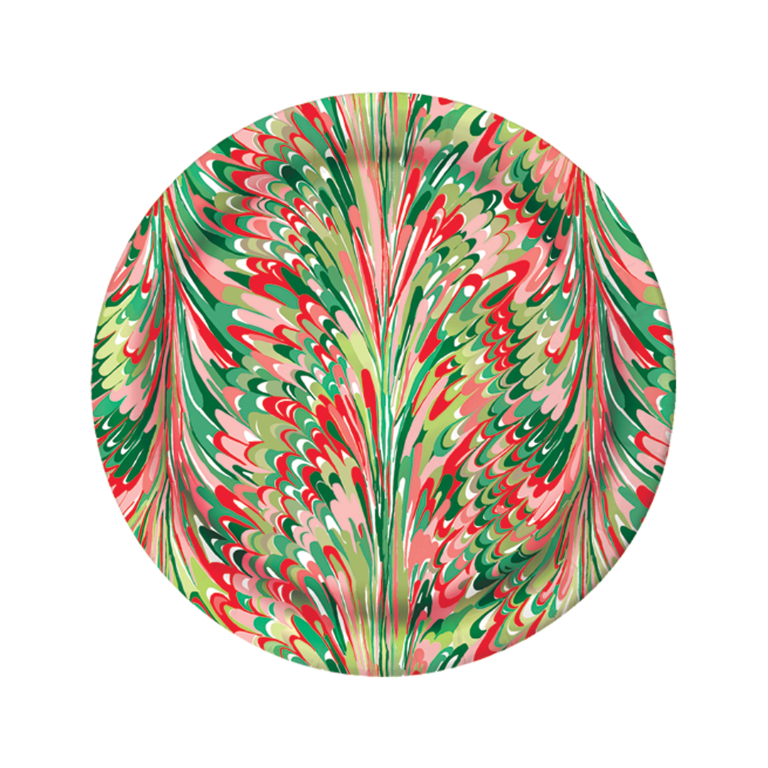 Christmas Marble Heavy Duty Paper Plate