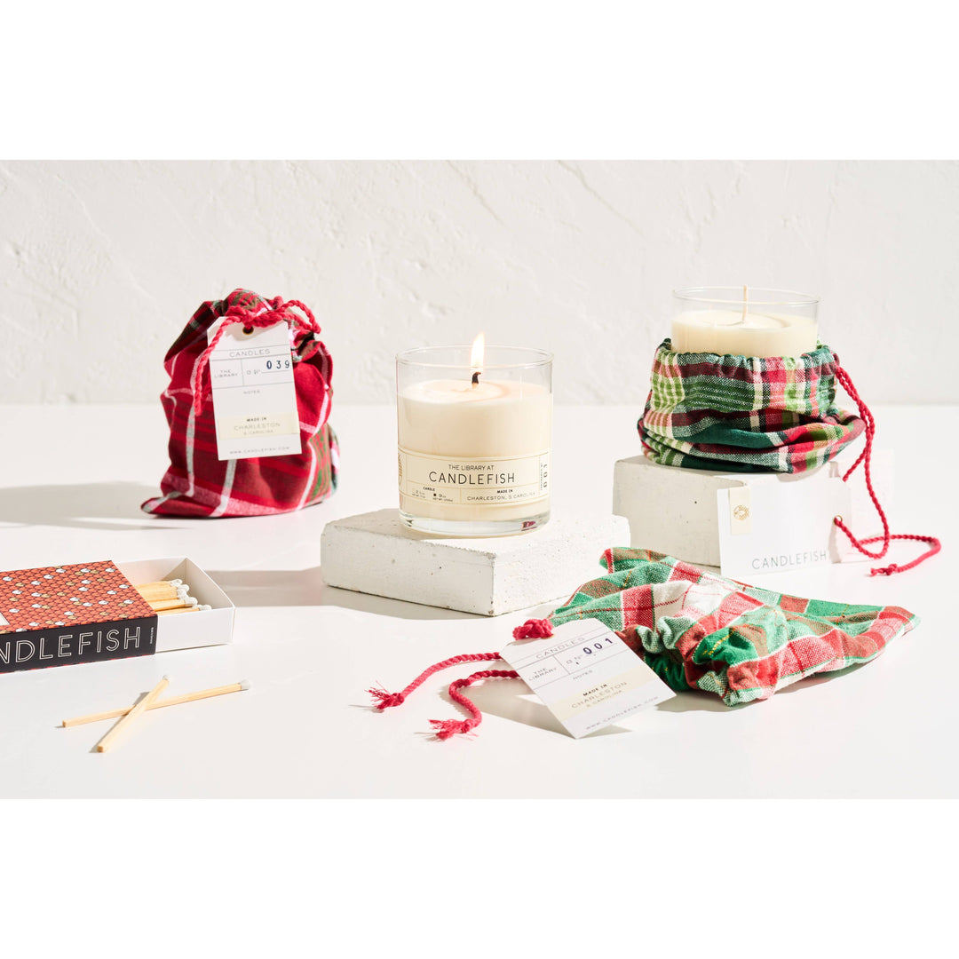 No. 39 Holiday Jar (Red Plaid)