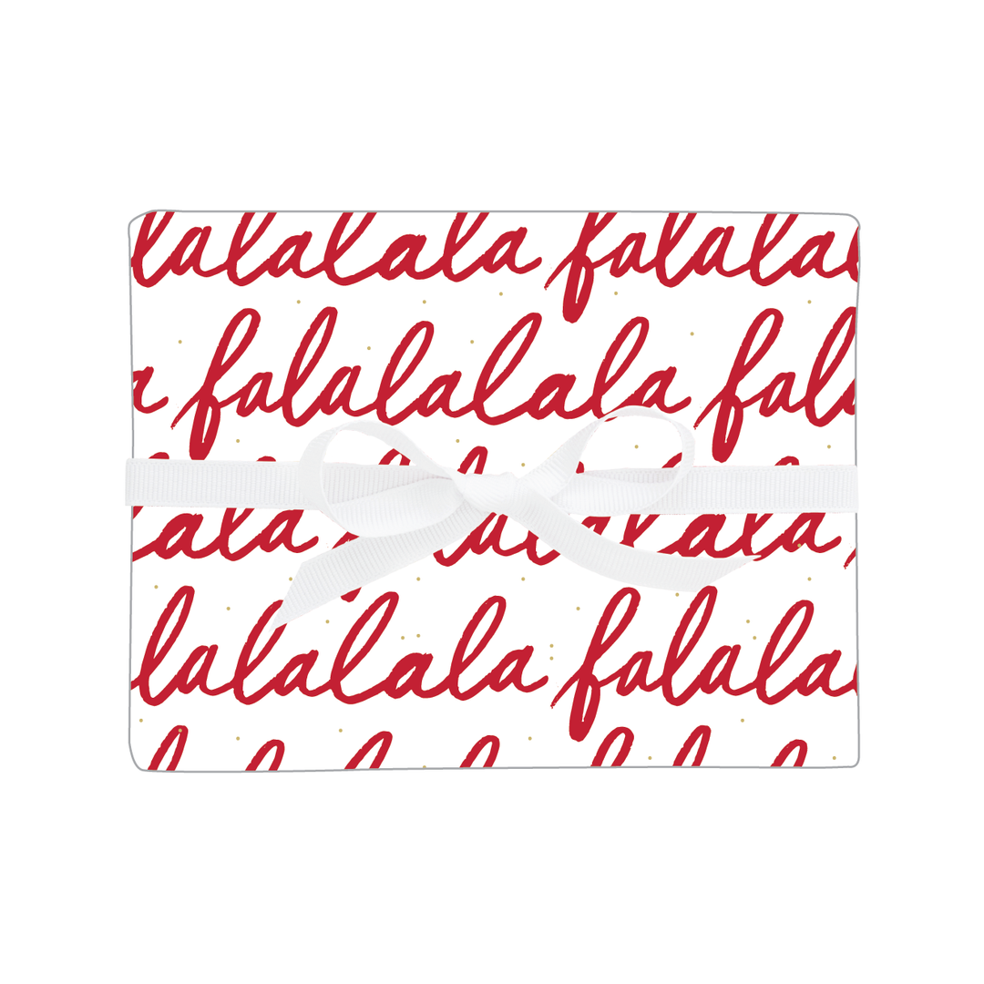 Red Falalalala Gift Wrap Rolls
