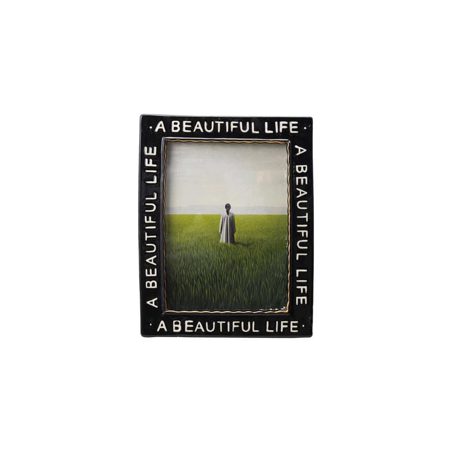 Stoneware Photo Frame "Beautiful"