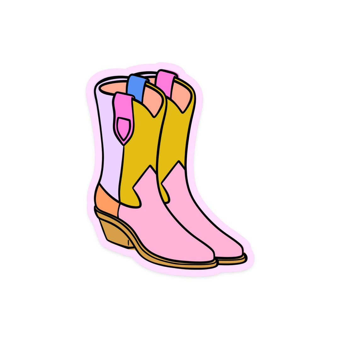 Colorblock Cowgirl Boot Sticker