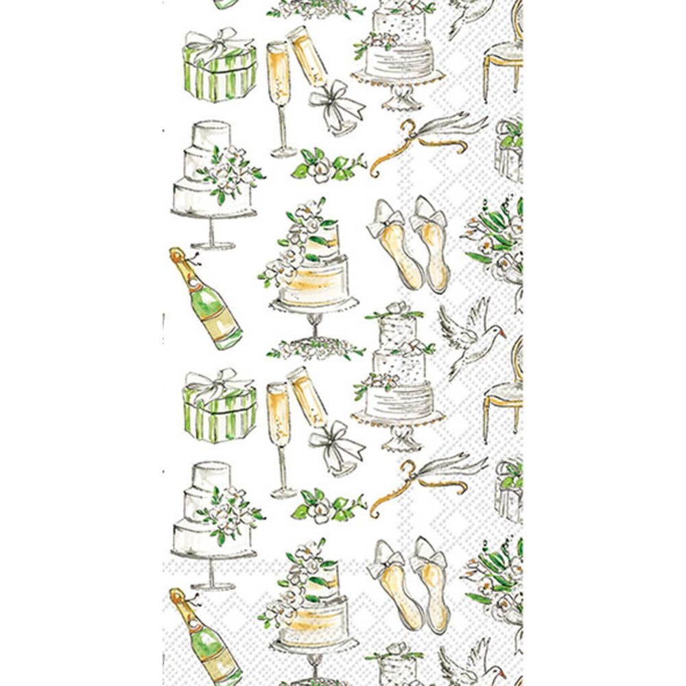 Wedding Cakes Paper Guest Towel