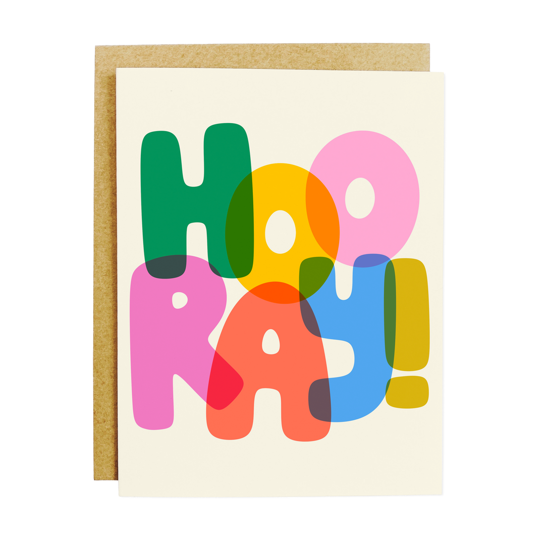 Rainbow Hooray Greeting Card