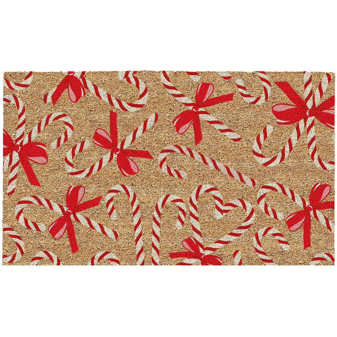 Candy Canes & Bows Doormat