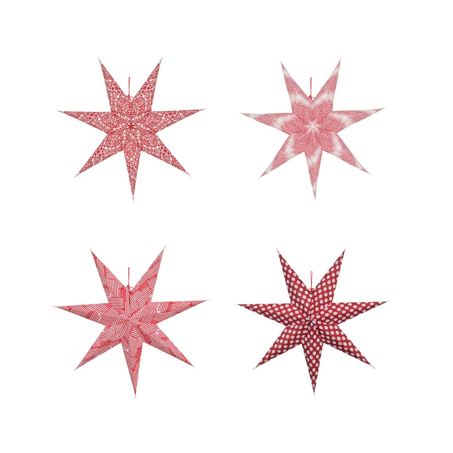 7-Point Printed Paper Star Ornament