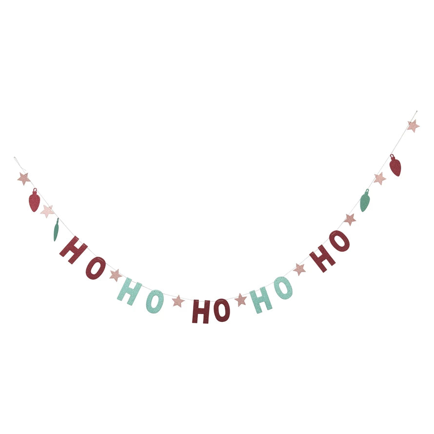 "Ho Ho Ho" Multi Color Garland