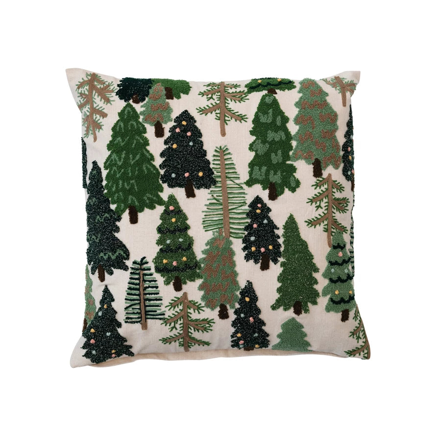 Trees & French Knots Pillow