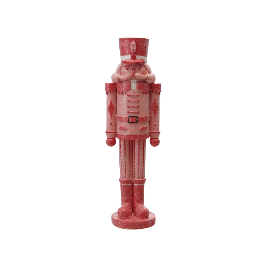 Pink & Red with Sugar Resin Nutcracker