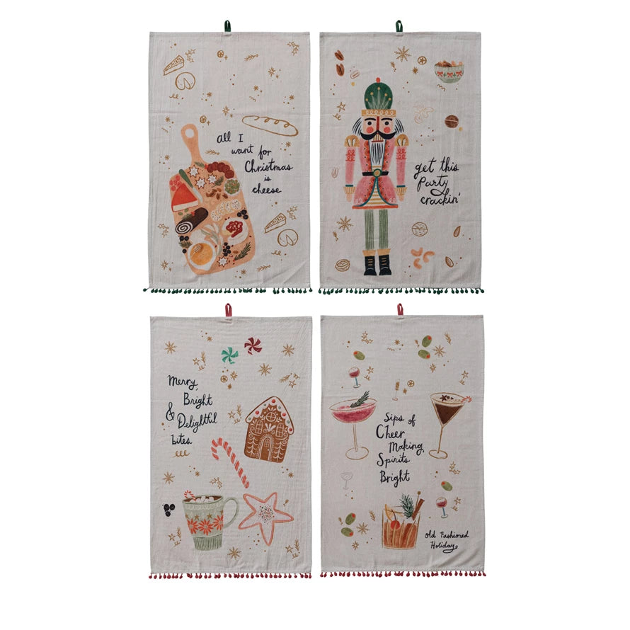 Tea Towel with Holiday Treats