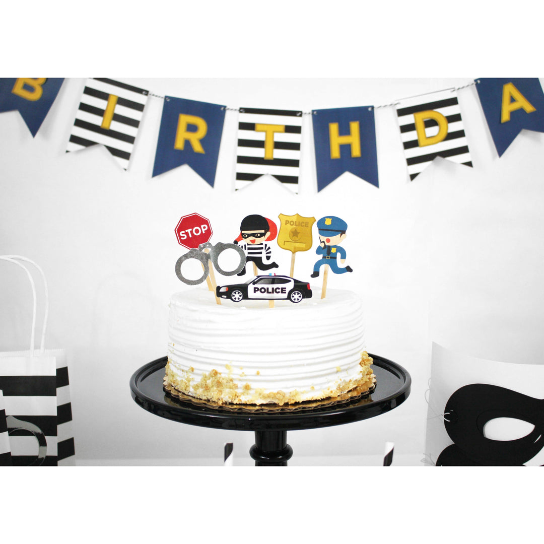Cops and Robbers Cake Topper