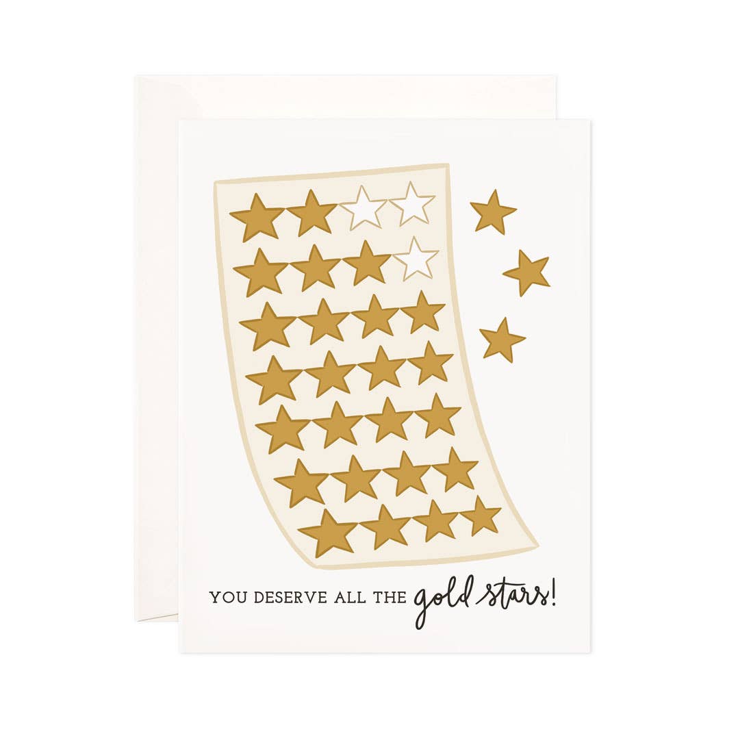 Gold Stars Greeting Card
