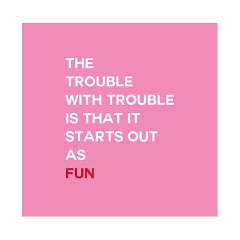 Trouble Girls Night GNO Fun Cocktail Napkins Funny Joke