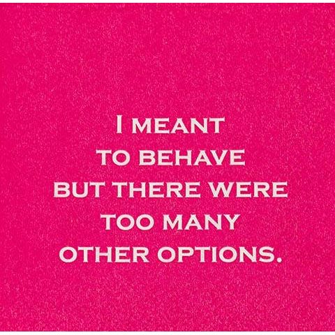 Behave Girls Night Cocktail Napkins GNO Wine Night Drama Funny Joke Napkins