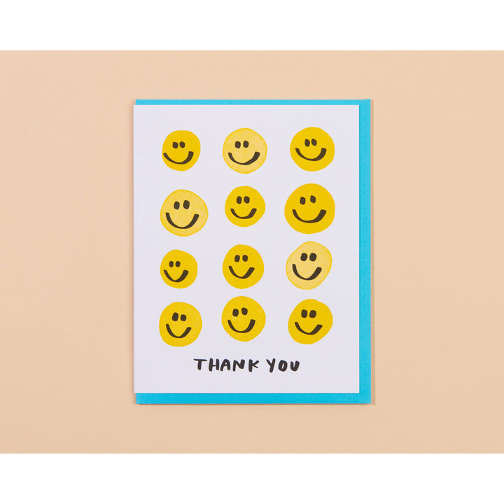 Smiley Thanks Greeting Card