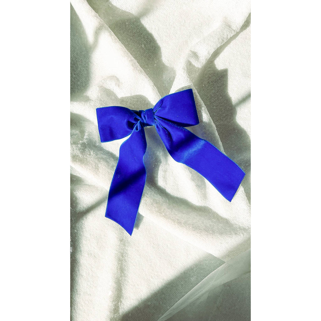 Royal Blue Bow Barrette
